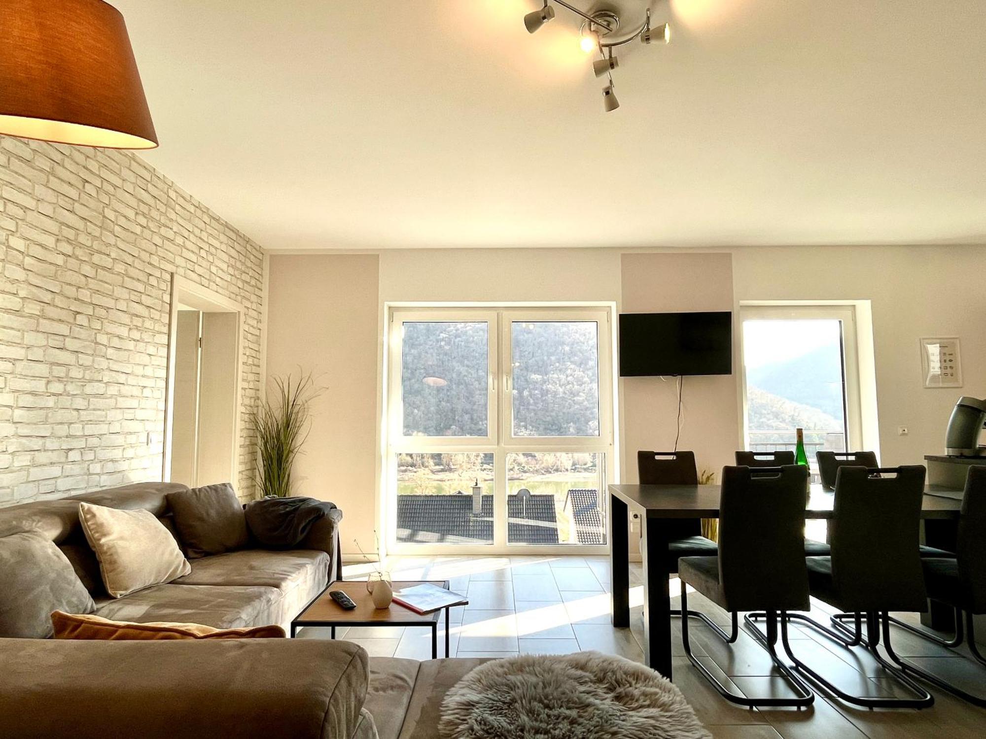 Ferienwohnung Moseltraum, 1-6 Pers, Mit 3 Schlafzimmer Und Panoramabalkon Müden Exteriör bild